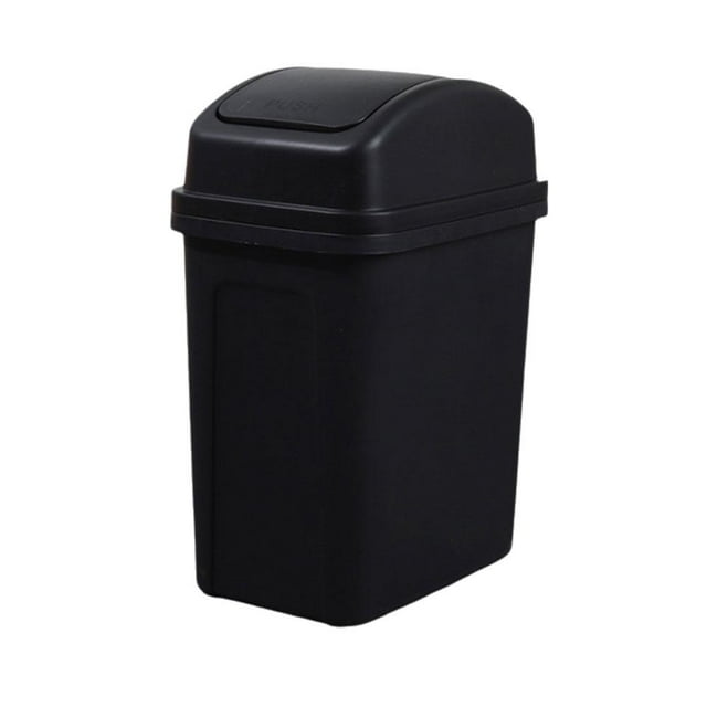LEARNEVER 13 Gallon Kitchen Trash Can,with Swingtop Lid, 360 ° Sliding