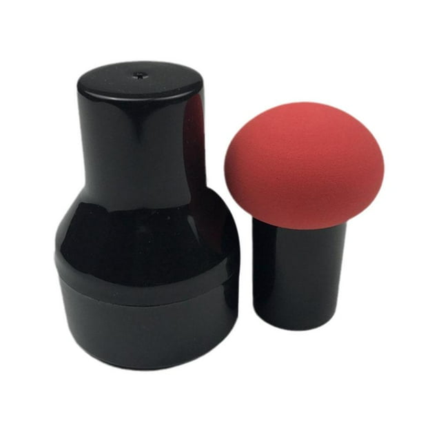 LEARNEVER Cosmetic Puff Powder Brush Round Head Mushroom Shape Handle