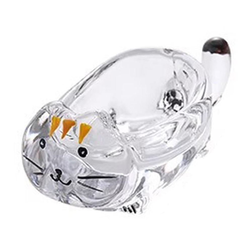 LEARNEVER Cute Cat Crystal Glass Seasoning and Dipping Dish