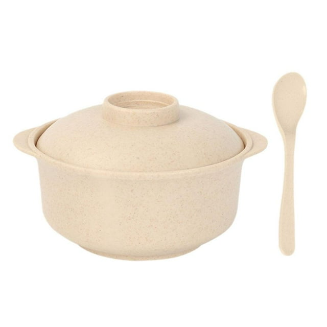 LEARNEVER Microwave Ramen Bowl Instant Noodle Bowls With Lid Lot U0