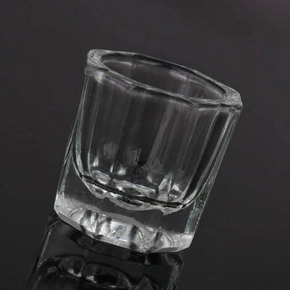 LEARNEVER Nail Art Crystal Cup Small Octagon Coverless Art Manicure Cup Nail Cup, Glass Tool G5Q5