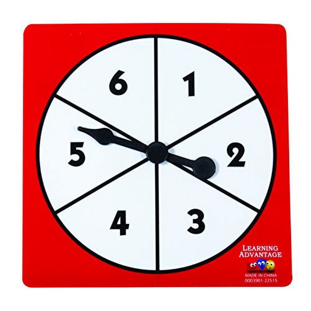 LEARNING ADVANTAGE 16 Number Spinners Set of 5 Arrow Spinner for Games FreeSpinning for