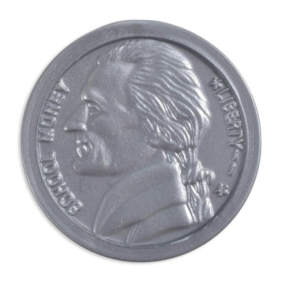 LEARNING ADVANTAGE-7522 Play Nickels - Set of 100 Plastic Coins - Designed and Sized Like Real US Currency - Teach Money Math With This Pretend Play Resource