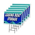 thumbnail image 1 of LEASING BOAT STORAGE 5 Pack Of 18" x 24" Yard Sign & Stake outdoor plastic window | Advertise Your Business | Stake Included Image On Front Only | Made in The USA, 1 of 3