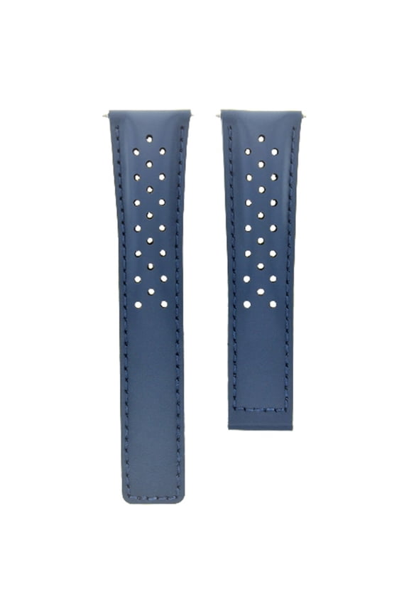 LEATHER BAND STRAP 22MM FOR TAG HEUER MONACO CAW2111.FC6183 CALIBRE 12 BLUE