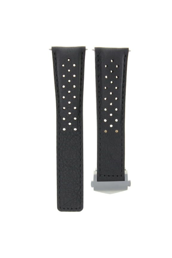 LEATHER BAND WATCH STRAP 22MM FOR ORIS ARTIX SPORT CHRONOGRAPH WATCH CLASP BLACK