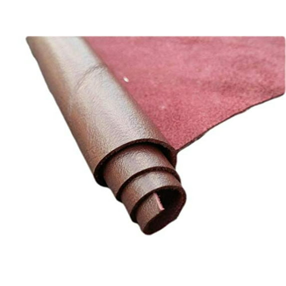 LEATHER HIDES - COW SKINS VARIOUS COLORS SIZES (12 X 24 Inches 2 Square Foot, Burgundy)