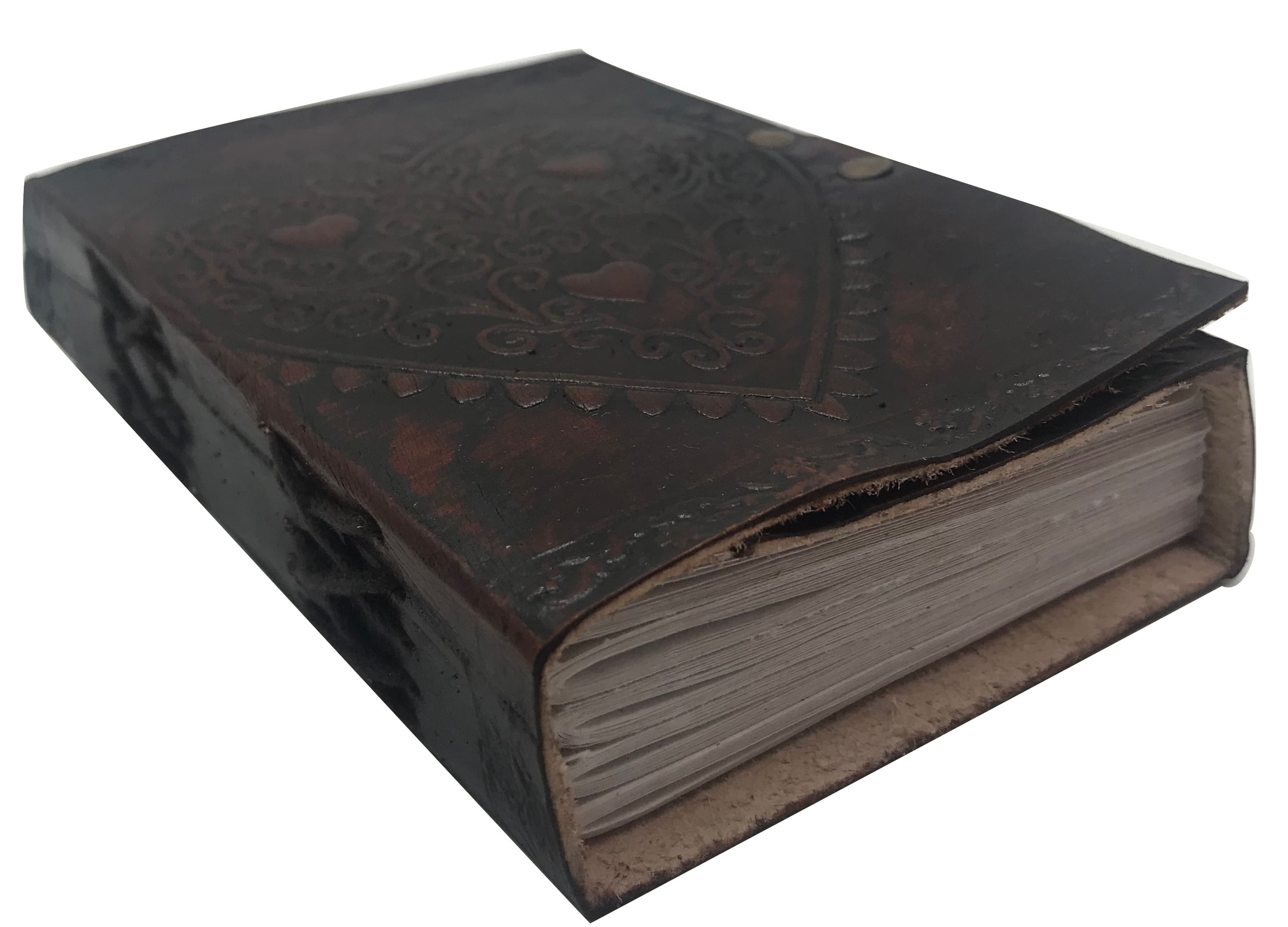 LEATHER JOURNAL - Handmade Antique Writing Notebook- Daily notepad, art sketchbook or travel diary for men & women