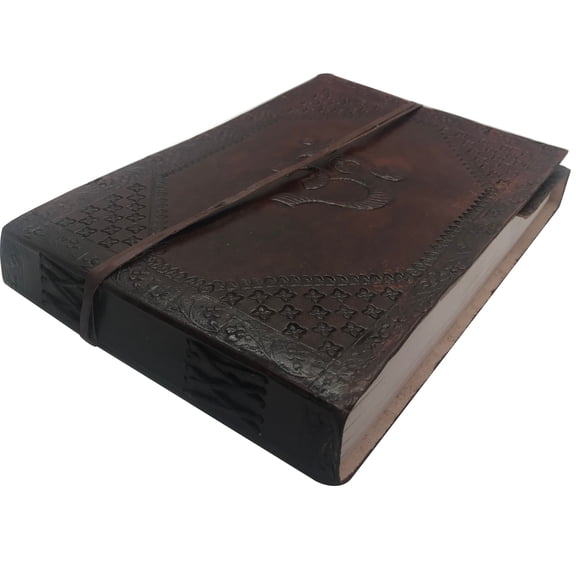 LEATHER JOURNAL - Handmade Antique Writing Notebook- Daily notepad, art sketchbook or travel diary for men & women
