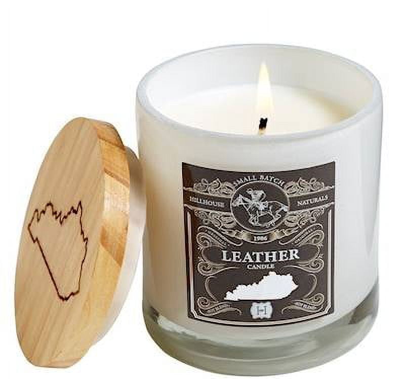 LEATHER Kentucky Home Hillhouse Naturals 7 oz Glass Scented Jar Candle