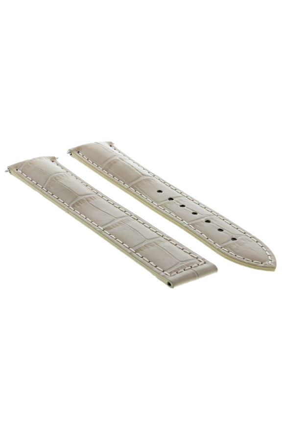 LEATHER STRAP BAND FOR 20MM OMEGA SPEEDMASTER MOON SEAMASTER WATCH BEIGE WS
