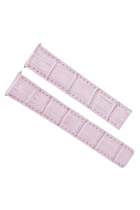 LEATHER STRAP BAND FOR BREITLING COLT DEPLOYMENT CLASP BRACELET 20/18MM PINK