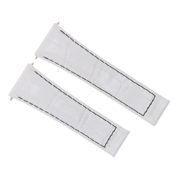 LEATHER STRAP BAND FOR ROLEX DAYTONA 116519 116523 WATCH WHITE BLACK ST REGULAR