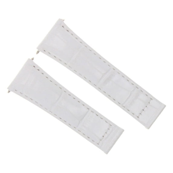 LEATHER STRAP BAND FOR ROLEX DAYTONA 16520 116518 116520 116523 WHITE WS REGULAR