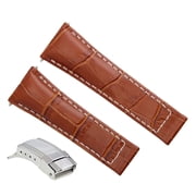 LEATHER STRAP BAND FOR ROLEX DAYTONA 16520 116519 TAN WS REGULAR + STEEL CLASP