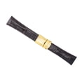 thumbnail image 1 of LEATHER STRAP FOR ROLEX DAYTONA 16518 16520 116523 D/BROWN #4DG SHORT GOLD CLASP, 1 of 2