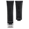 thumbnail image 1 of LEATHER STRAP ITALIAN FOR ROLEX DAYTONA 116519 116520 116523 BLACK WHITE STITCH, 1 of 2