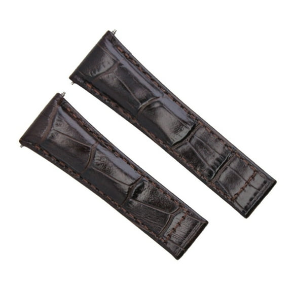LEATHER STRAP ITALIAN FOR ROLEX DAYTONA WATCH DARK BROWN 116520 116523 REGULAR