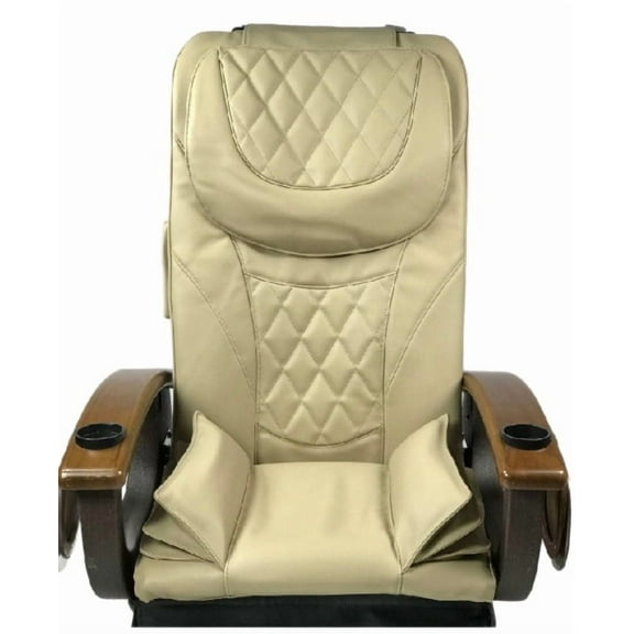 Pedicure Chair Cushion Diamond Design Bottom-Air, Has Chin /Beige Marble Color