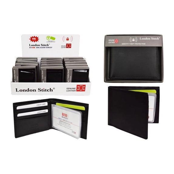 LEATHER WALLET IN GIFT BOX (RFID BLOCKER)