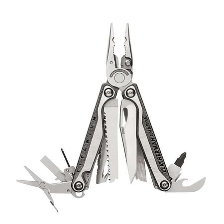 LEATHERMAN, Charge Plus TTi Titanium Multitool with Scissors and Premium Replaceable Wire Cutters, Built in the USA, Stainless Steel