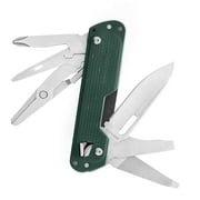 LEATHERMAN, FREE T4 Multitool and EDC Knife with Magnetic Locking and One Hand Accessible, Made in the USA, Stainless, Evergreen