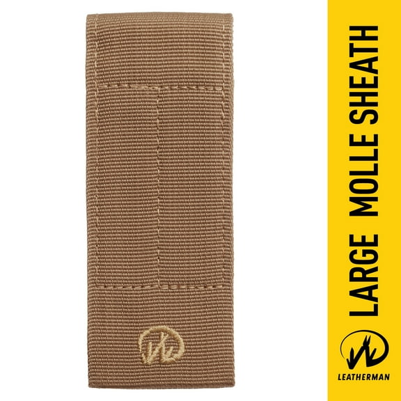 LEATHERMAN - MOLLE Compatible Large Nylon Sheath for Multitools, Fits 4" and 4.5" Tools, Brown