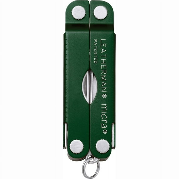 LEATHERMAN - Micra Keychain Multitool with Spring-Action Scissors and Grooming Tools, Stainless Steel, Green