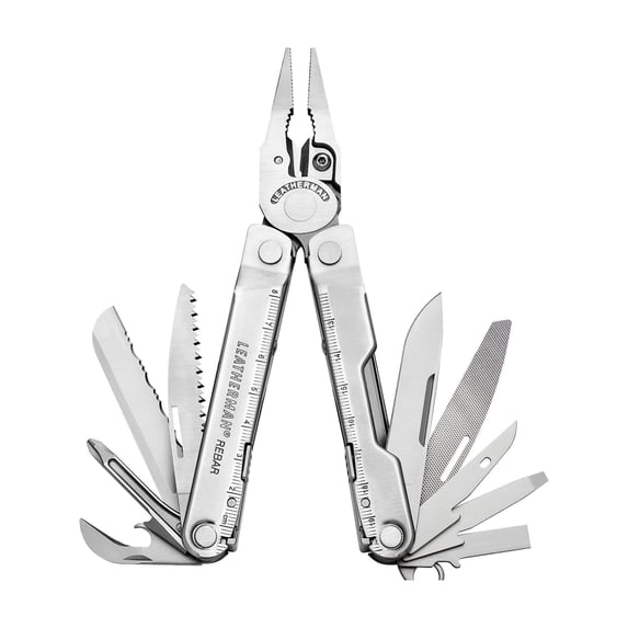 LEATHERMAN, Rebar Multitool with Premium Replaceable Wire Cutters and Saw, Stainless Steel