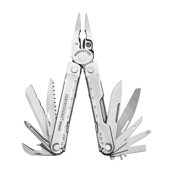 LEATHERMAN, Rebar Multitool with Premium Replaceable Wire Cutters and Saw, Stainless Steel