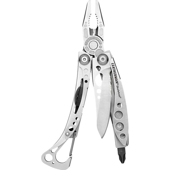 LEATHERMAN, Skeletool Lightweight Multitool with Combo Knife and Bottle Opener, Stainless Steel