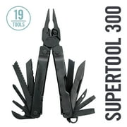 LEATHERMAN, Super Tool 300 Multitool with Premium Replaceable Wire Cutters and Saw, Black with MOLLE Sheath