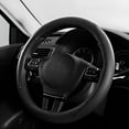thumbnail image 1 of Auto Drive 1-Piece Perforated Faux Leather Black Steering Wheel Cover - Universal Fit, 1 of 5