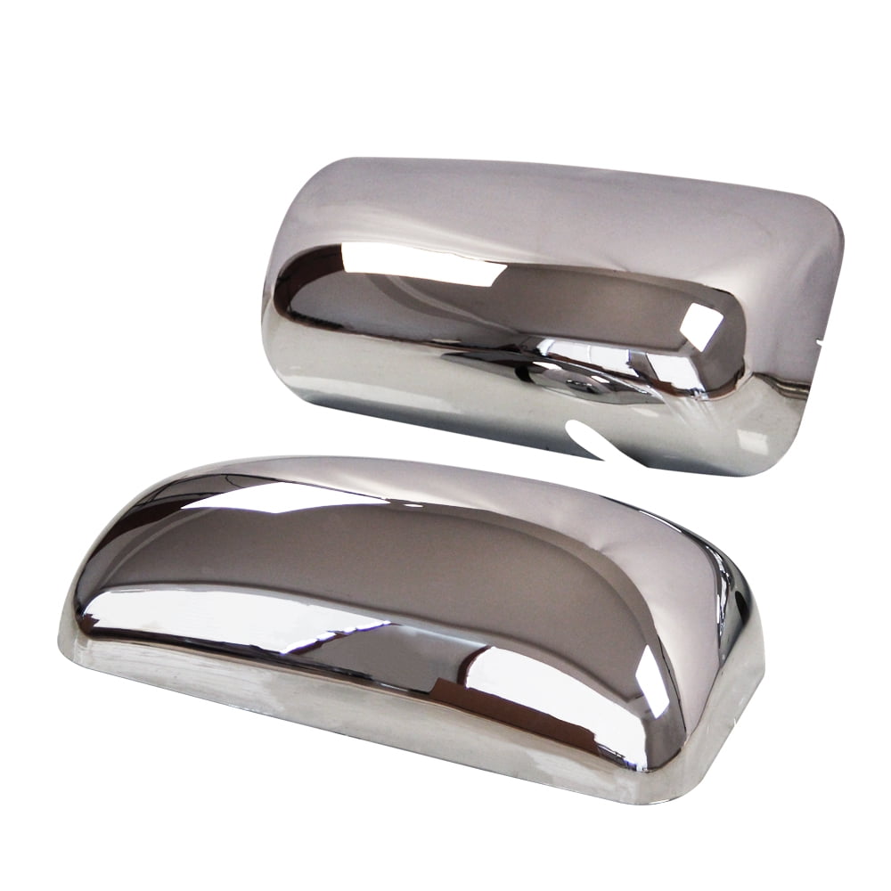 Chrome Door Mirror Covers For Kenworth T660, T370, T800 - Pair Of ABS Plastic Mirror Covers (Driver & Passenger)