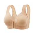 thumbnail image 1 of LEAVINGSUO Bras, Bras for Women Womens Fashion Ladies Traceless Comfortable No Steel Ring Vest Breathable Gathering Front Opening Buckle Bra Woman Underwear, 1 of 2