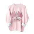 thumbnail image 1 of LEAVINGSUO Christmas, Womens Plus Size Tops Women Fashion Christmas Print Crewneck Long Sleeve Loose Sweatshirt Tops, 1 of 4