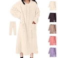 thumbnail image 1 of LEAVINGSUO Nightgowns for Women Plus Size Long Sleeve Winter Soft Cotton Velour Pajamas Fleece-lined And Thickened Loose-fitting Nightdress And Warm Robe Dark Gray Free Size, 1 of 8