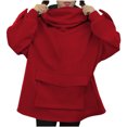 thumbnail image 1 of LEAVINGSUO Sweatshirt for Women Long Sleeve,Fashion Women's Stitching Three-dimensional Cute Design Pullover Sweatershirt, 1 of 7