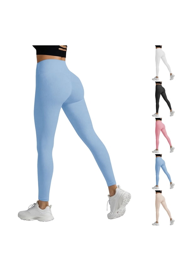 Women's Yoga Pants Peach Seamless Waist Hip Lift High Waist Workout Leggings Running Fitness Beige XL