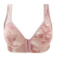 thumbnail image 1 of LEAVINGSUO Womens Bras Clearance, Summer Fall Winter Clearance Woman's Printing Thin Front Buckle Adjustment Chest Shape Bra Underwear No Rims, 1 of 3