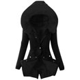 thumbnail image 1 of GaThRRgYP Womens Coats with Hoods,Ladies Lining Coat Womens Winter Warm Thick Long Jacket Hooded Overcoat Green M, 1 of 2