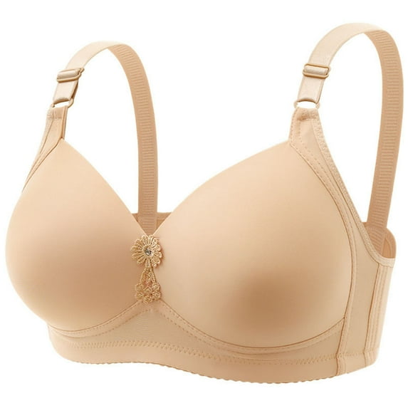 LEAVINGSUO Womens Plus Size Clearance $5, Womens Bras Clearance Woman's Color Comfortable Hollow Out Perspective Bra Underwear No Rims