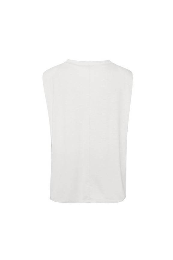 Womens Tops Going Out Tops 2024 Casual Ladies Fashion Solid Sleeveless V-neck T-Shirt with Shoulder Pad Loose Vest