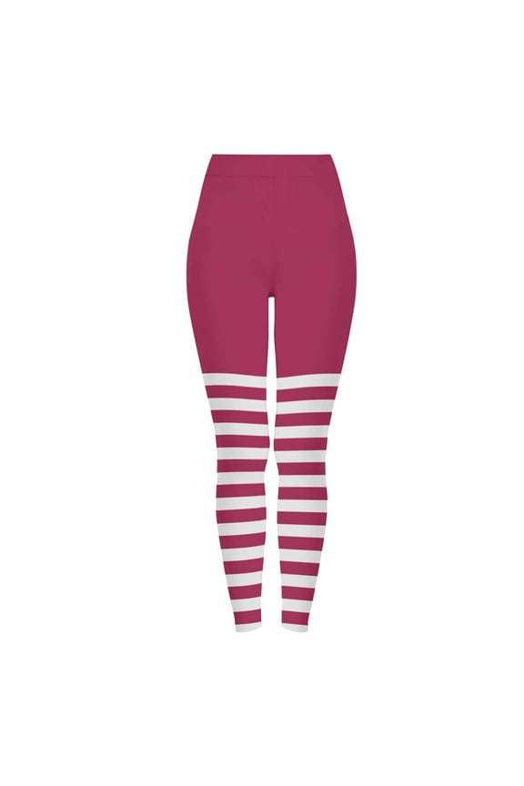Yoga Pants Leggings for Women Plus Size Women's Print Fashion Comfortable Casual Hip Lift Yoga Pants Leggings Hot Pink L