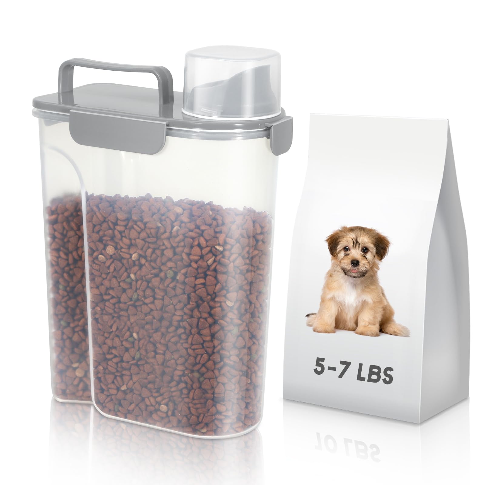LEAWALK Dog and Cat Food Storage Container with Upgraded Large Nozzle