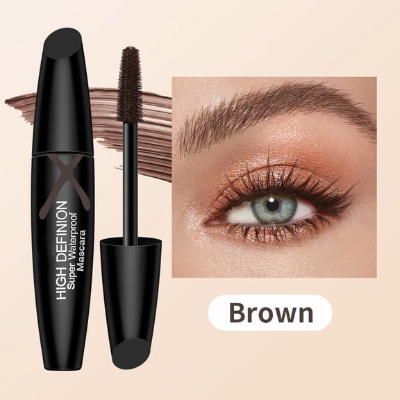 LEBONYARD 10ml Brown Mascara, Volumizing Lengthening Waterproof Smudge-Proof Easy to Remove