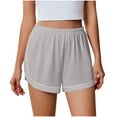 thumbnail image 1 of LEBONYARD 2024 Summer Plus Womens Shorts Clearance,Women Summer Fashion Solid Color Side Split Sports Shorts Gray M, 1 of 6