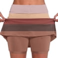 thumbnail image 1 of LEBONYARD 2025 Clearance Clothes,Women's High-Waisted Yoga Skort,Women's New Patchwork Mid-waist Skirt Pants Sports Casual Shorts Bottoming Skirt Pants Pink XXXXL, 1 of 5