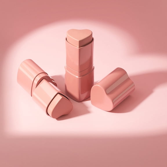 LEBONYARD 3.5g Heart Shaped Blush Powder, 6 Assorted Colors Portable Face Makeup
