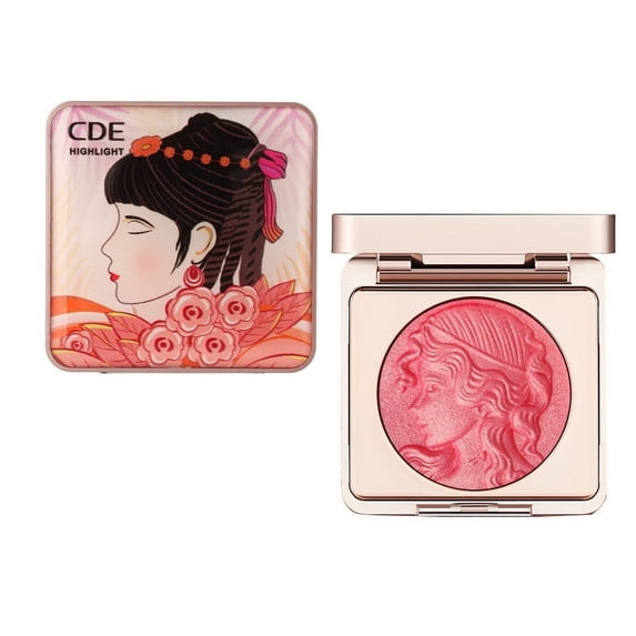 LEBONYARD 4.5g Vibrant Single Color Blush Powder Orange Tone Brightening Facial Rouge Daily Makeup